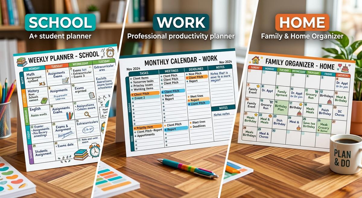 How to Pick a Printable Calendar Format for School, Work, or Home