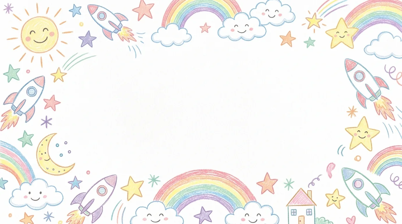 Kids' Doodles printable calendar template